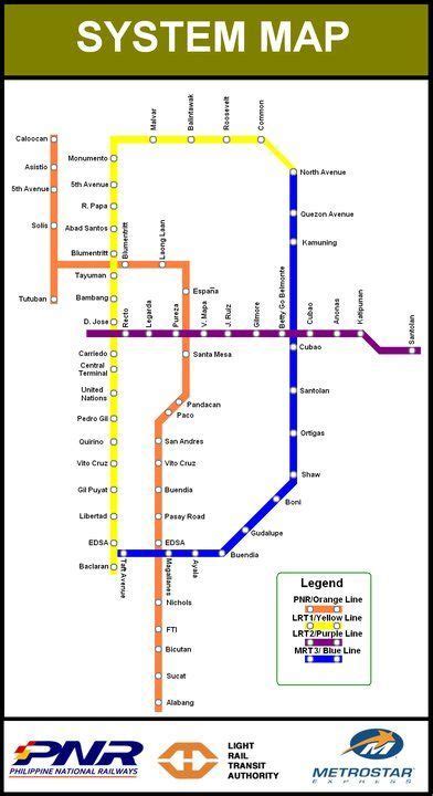 Manila Mrt Map Caloocan Metro Map Manila