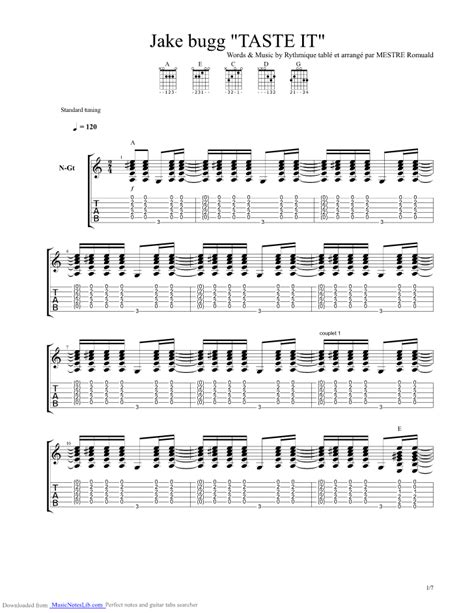 Taste It Guitar Pro Tab By Jake Bugg