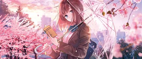 Download Blossom Anime Girl Beautiful Wallpaper 2560x1080 Dual Wide Widescreen