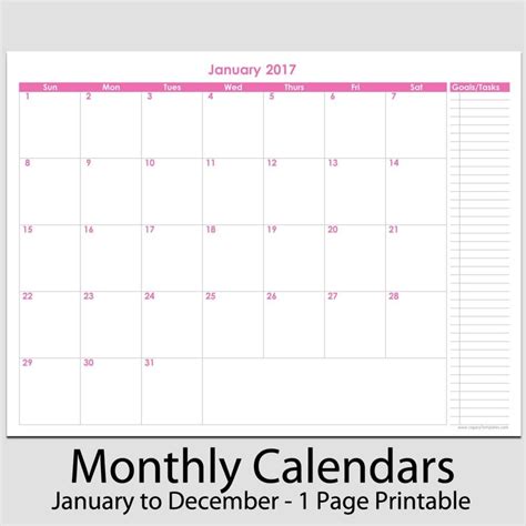 Perfect 8x11 Printable Monthly Calendar Get Your Calendar Printable