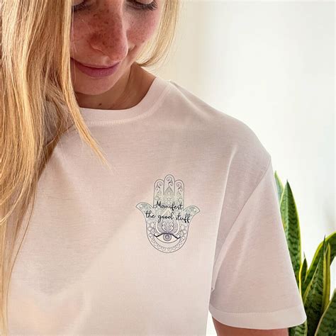 Personalised Positive Hamsa Motif T Shirt By Sydandco