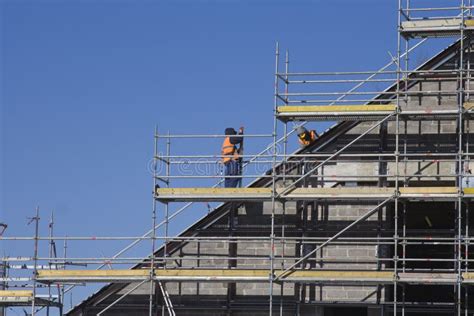 Men Working At Construction Site Stock Image Image Of Industrial