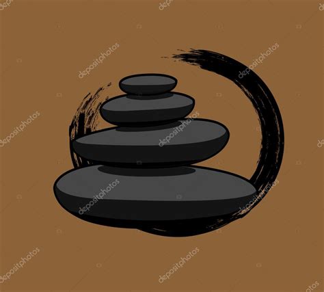 Black Spa Zen Stones Stock Vector Image By ©baavli 124683264