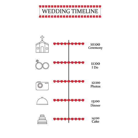Wedding Timeline Vector Png Images Modern Wedding Timeline Transparent