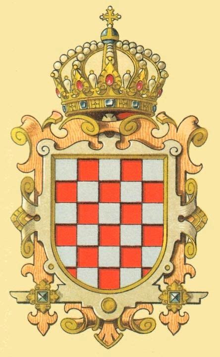 Kingdom Of Croatia Österreichisch Ungarische Wappenrolle 1900 Hugo