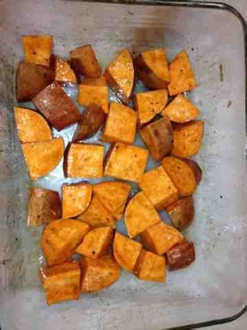 Fill potato skins with mixture. Project Reroll: Paleo Baked Diced Sweet Potatoes with ...