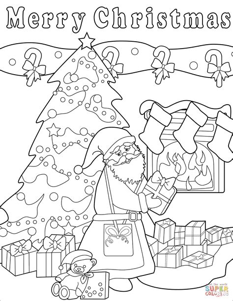 Merry Christmas Coloring Page Free Printable Coloring Pages