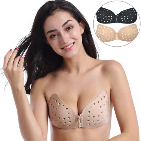 New Women Ladies Silicone Adhesive Stick On Push Up Gel Strapless