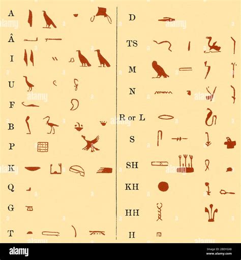 Ancient Egyptian Hieroglyphics Numbers