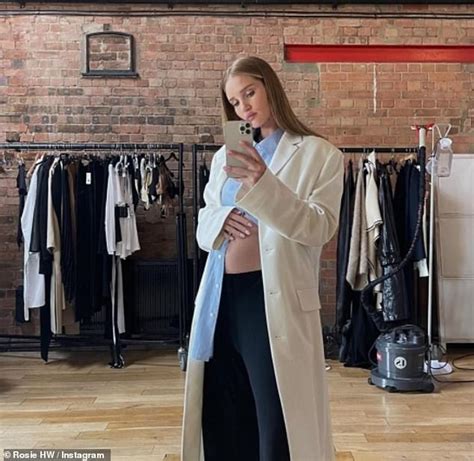 Pregnant Rosie Huntington Whiteley Displays Her Growing Bump Express