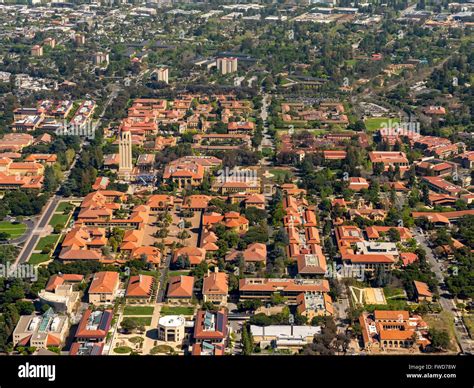 Stanford University Campus Palo Alto California Hoover Tower Stock