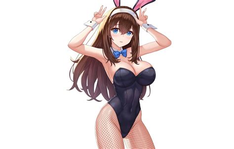Wallpaper Girl Sexy Anime Rabbit Bunny Suit Busty Tight Images For Desktop Section