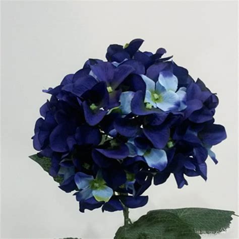10 Pcs Silk Hydrangea Navy Blue Wedding By Handcraftsinstudio