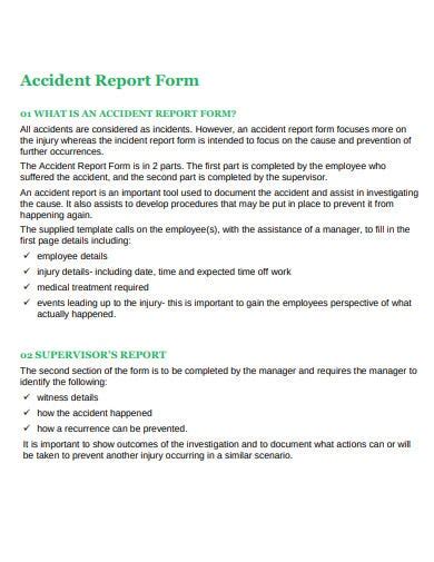 How To Write An Accident Report