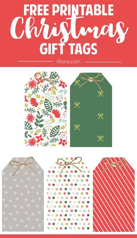 10+ free printable gift tags. Free Christmas Gift Tags + 2016 Christmas Planner - Lil' Luna