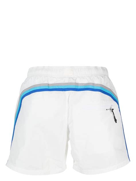 Sundek Logo Print Striped Swim Shorts Farfetch