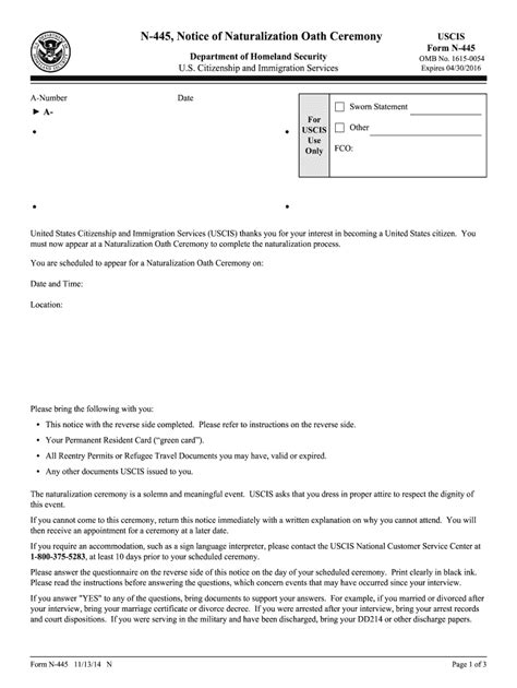 2014 2024 Form Uscis N 445 Fill Online Printable Fillable Blank
