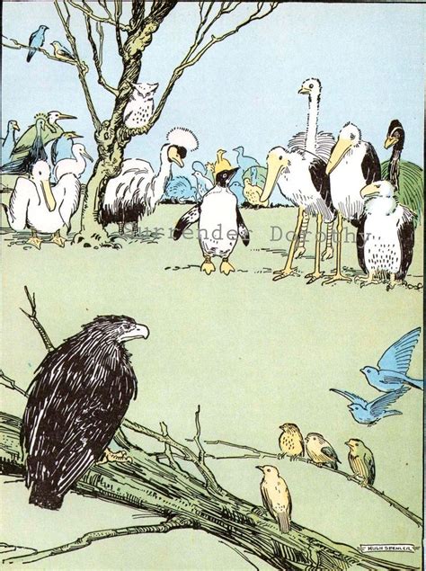 Meeting Of The Birds By Hugh Spencer 1927 Vintage Nursery Etsy
