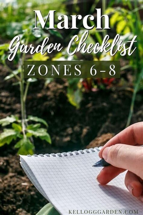Spring Gardening March Garden Checklist Zones 6 8 Garden Checklist