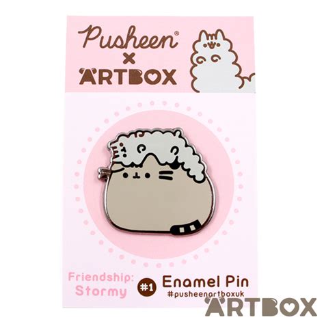 buy pusheen x artbox friendship enamel pin stormy at artbox