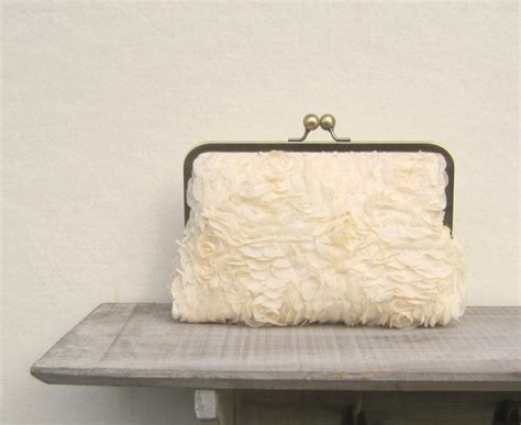 Cream Clutch Cream Bridal Clutch Bag Pale By Constancehandcrafted