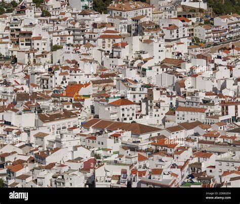 Ojen Spain White Typical Andalusian Mountain Village Of Ojen Inland
