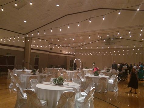 Lights On Lds Cultural Hall Ceiling For Wedding