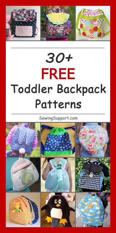 Over 30 Free Adorable Toddler Backpack Sewing Patterns Tutorials And
