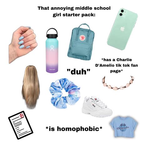 That Annoying Middle School Girl Starter Pack Starterpacks