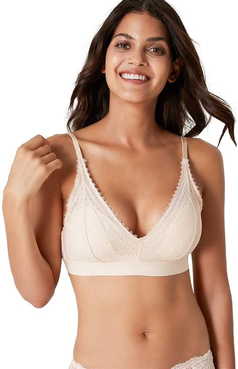 Rolewpy Womens Floral Lace Bralette Plunge Deep V Removable Pad Bra