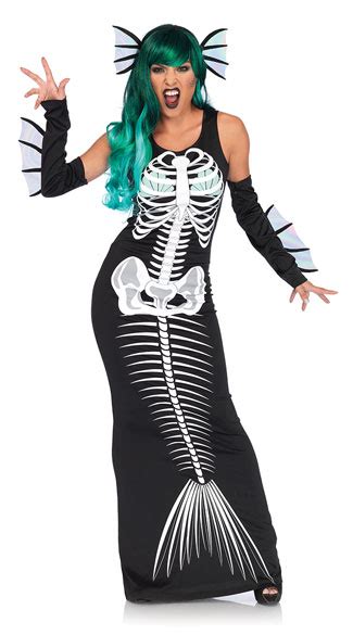Skeleton Siren Costume Sultry Scary Siren Costume