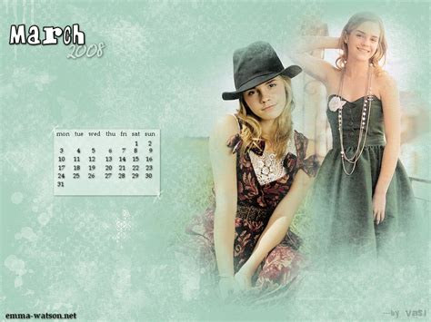 Emma Watson Calendar Emma Watson Fan Art 845927 Fanpop
