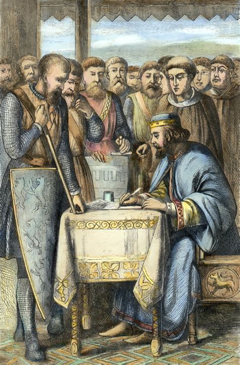 King John C1167 1216 Nking Of England 1199 1216 King John Signing The Magna Carta At Runnymede
