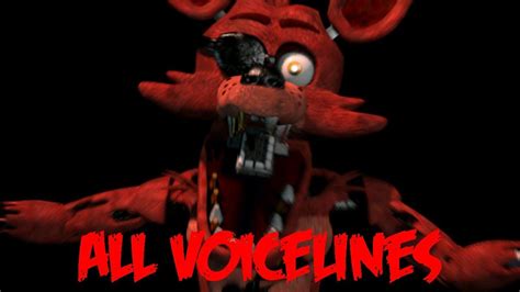 Foxy All Voicelines With Subtitles Ultimate Custom Night Youtube