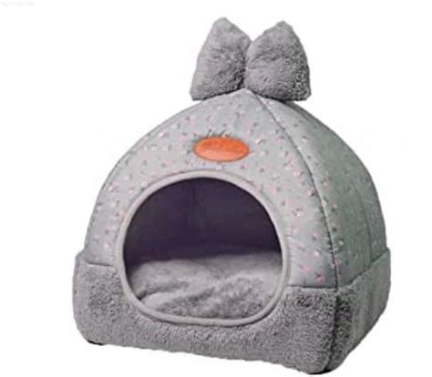 Fovien Cat Bed Warm Cat Bed Soft Comfortable Pet Nest Indoor Semi