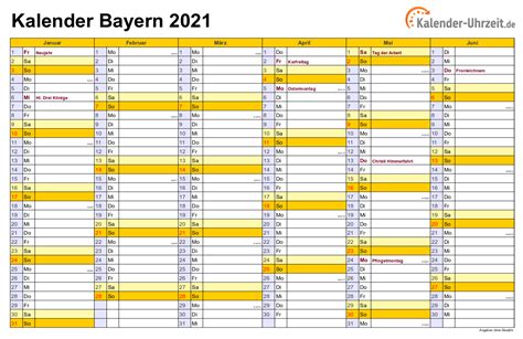 Här kan du online se kalender 2021. Feiertage 2021 Bayern + Kalender
