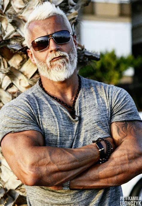 Usually when it comes to this, the fuller and bushier, the better. Pin on Men with white hair!