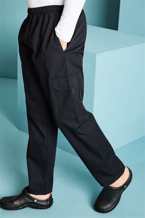 Black Unisex Cargo Workwear Trousers With Pockets Workwear Simon Jersey