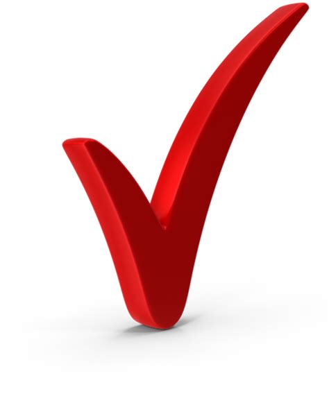 Red Checkmark Png Checkmark In Red Png Clipart Large Size Png Image