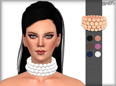 The Sims Resource Pearl Choker By Oranostr • Sims 4 Downloads