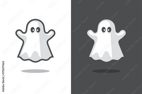 Cute Ghost Icon Stock Vector Adobe Stock