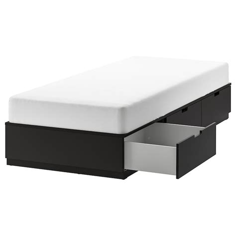Nordli Sängstomme Med Förvaring Antracit 120x200 Cm Ikea