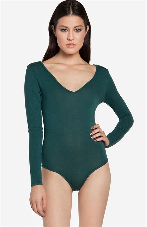 Long Sleeve Bodysuit In Green Dailylook