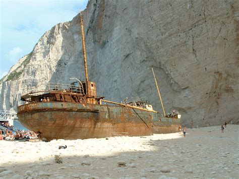 Shipwreck Of The Panagiotis On Zakynthos Island Greece