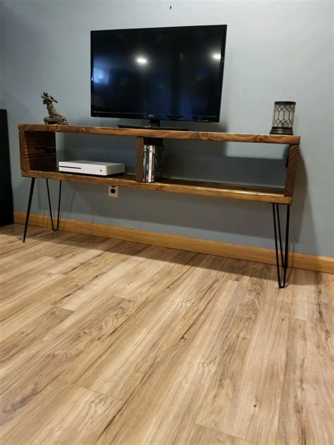 How tall are hairpin legs on a table? TV Stand with Hairpin Legs | Etsy | Tv stand wood, Tv ...