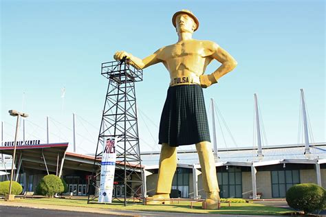 Tulsas Iconic Golden Driller Wearing What Might Be The Flickr