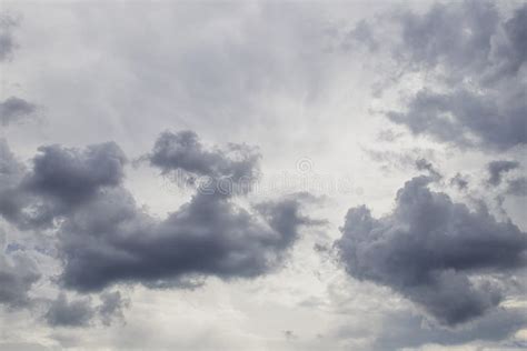 Grey Sky Cirrus Clouds Dark Gray Blue Cumulus Clouds Stock Photos