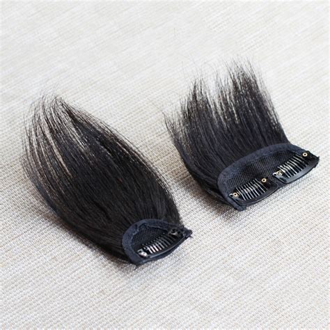 Men Topper Hairpiece 100 Real Human Hair Clip In Hair Extension Cover