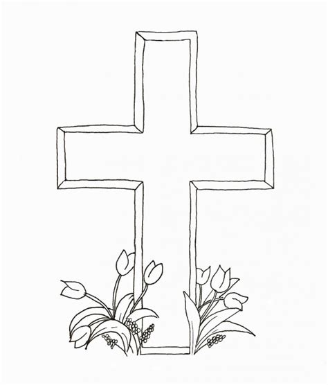 Cross Coloring Pages For Kids At Free Printable