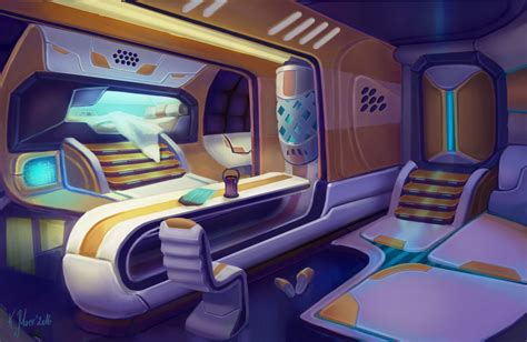 Space Ship Cartoon Interior
